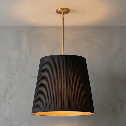Modern Tailored Reed Pleat Stem Pendant