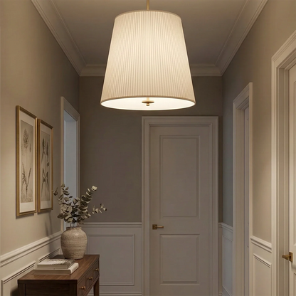Modern Tailored Reed Pleat Stem Pendant