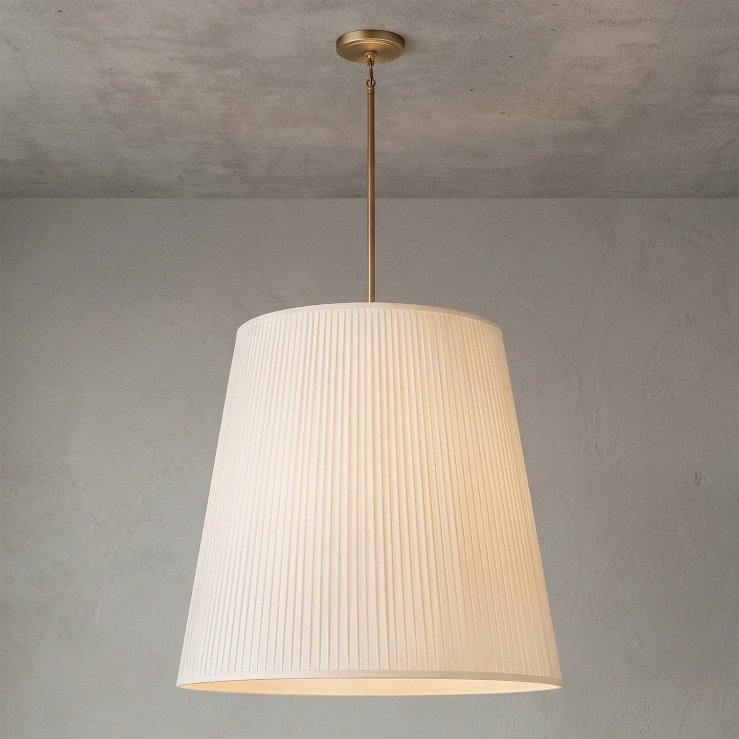 Modern Tailored Reed Pleat Stem Pendant