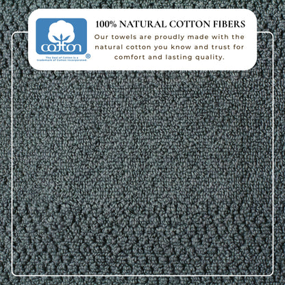 100% Cotton Woven Texture Bath Towel Set - Marbella Collection