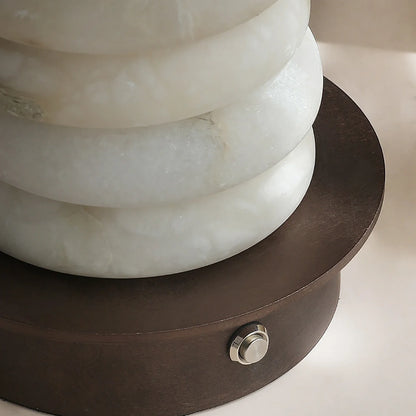 Multi-Tiered Alabaster Table Lamp