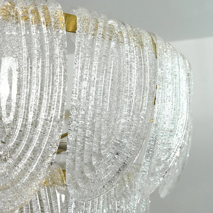 Murano-Style Tiered Glass Chandelier