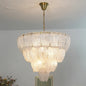 Murano-Style Tiered Glass Chandelier