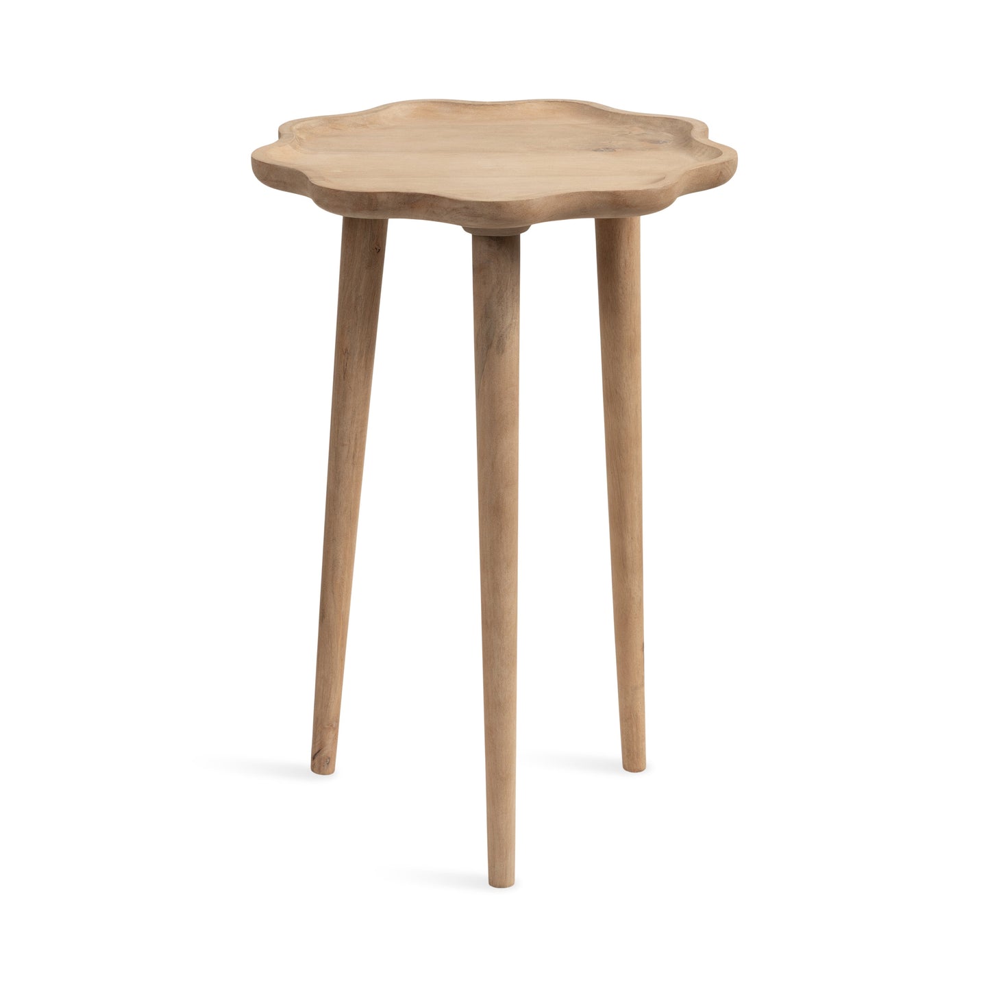 Alezar Scallop Wood Side Table