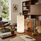 Natural Alabaster Cylinder Table Lamp