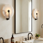 Natural Alabaster Disc LED Wall Sconce