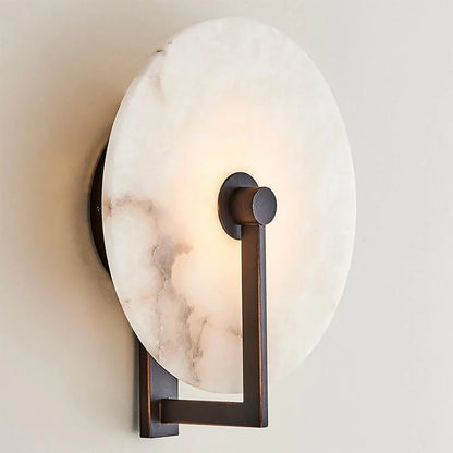 Natural Alabaster Disc LED Wall Sconce