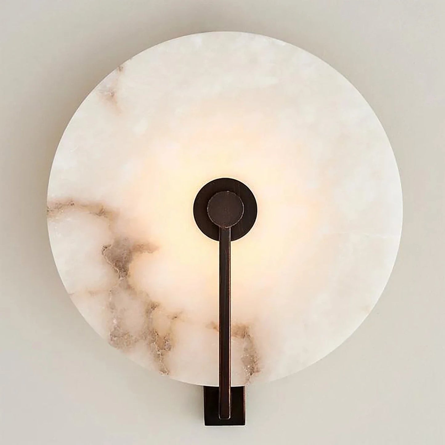 Natural Alabaster Disc LED Wall Sconce