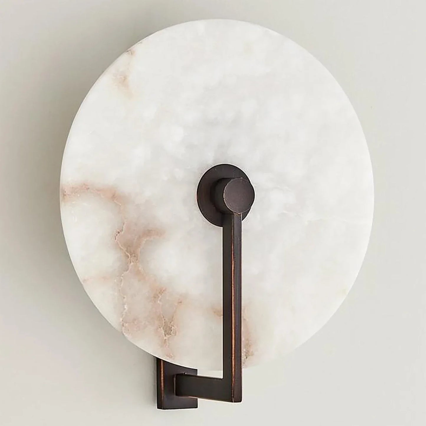 Natural Alabaster Disc LED Wall Sconce