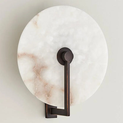 Natural Alabaster Disc LED Wall Sconce
