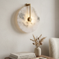 Natural Alabaster Disc LED Wall Sconce