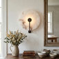 Natural Alabaster Disc LED Wall Sconce