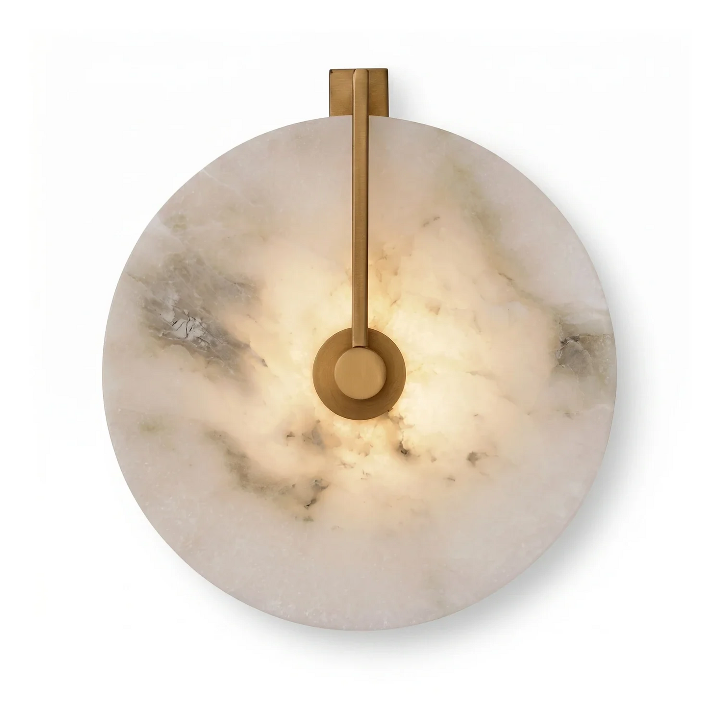 Natural Alabaster Disc LED Wall Sconce