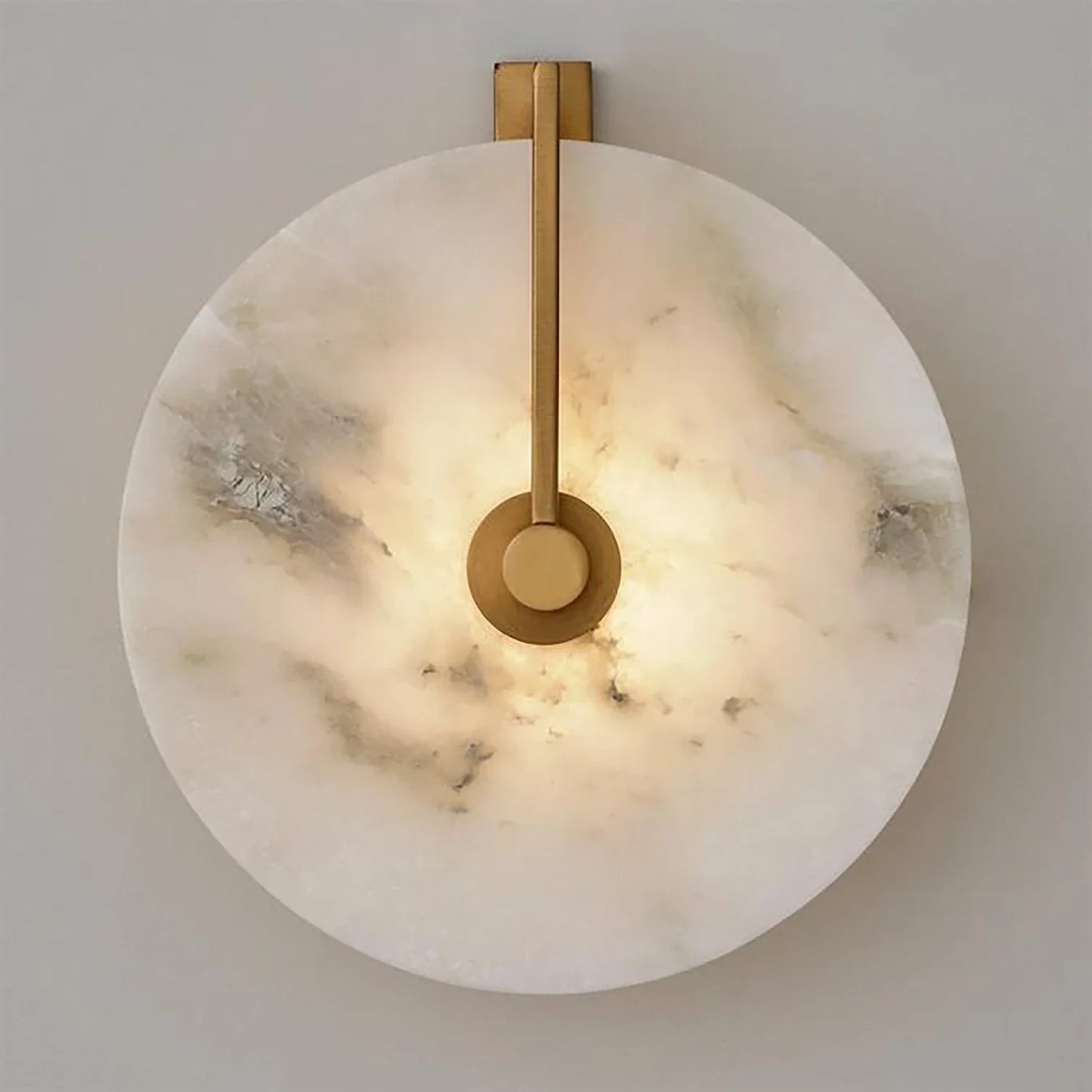 Natural Alabaster Disc LED Wall Sconce