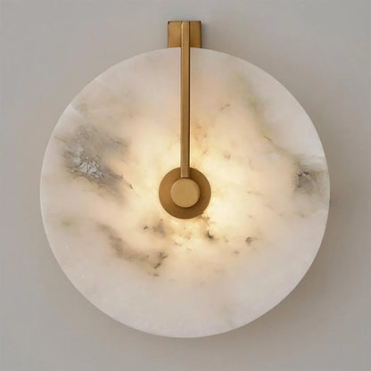 Natural Alabaster Disc LED Wall Sconce