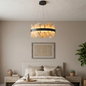 Natural Alabaster Tile Round Chandelier