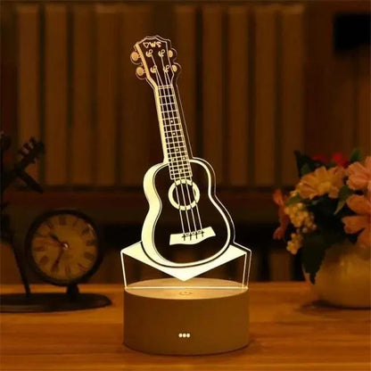 New Sterlling Romantic Love 3D Lamp Heart-shaped Balloon Acrylic LED Night Light Decorative Table Lamp Valentine's Day Sweetheart Wife's Gift