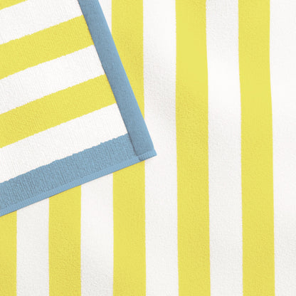 Oversized Striped Border Cabana Beach Towels - Santa Cruz.
