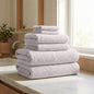 Turkish Cotton Ribbed 6-Piece Bath Towel Set - Georgiana Collection
