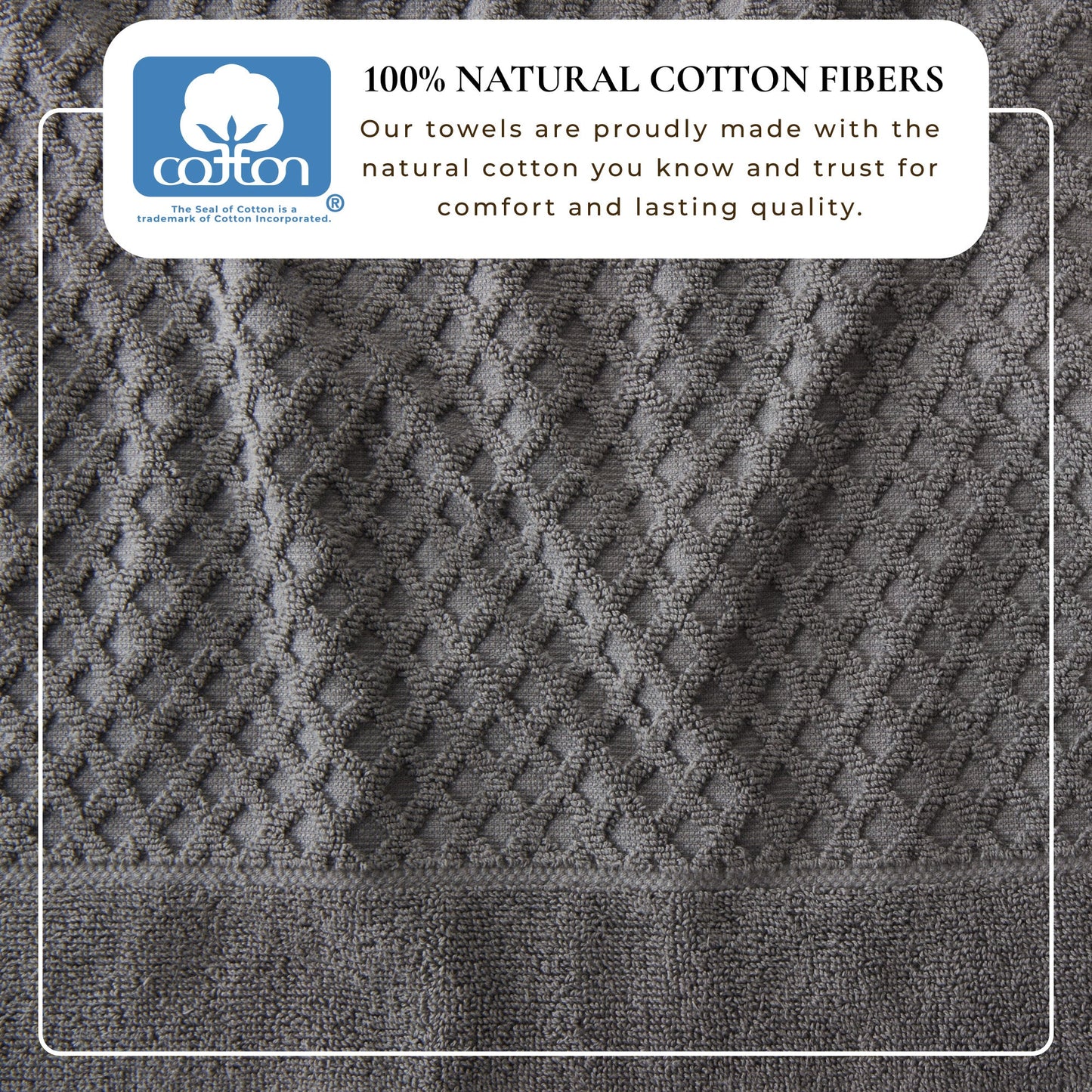 Cotton Diamond Waffle Weave Bath Towel Set - Grayson Collection