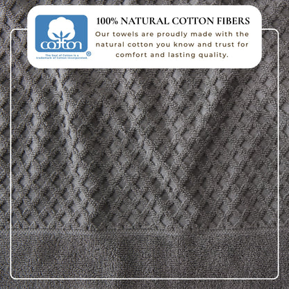 Cotton Diamond Waffle Weave Bath Towel Set - Grayson Collection