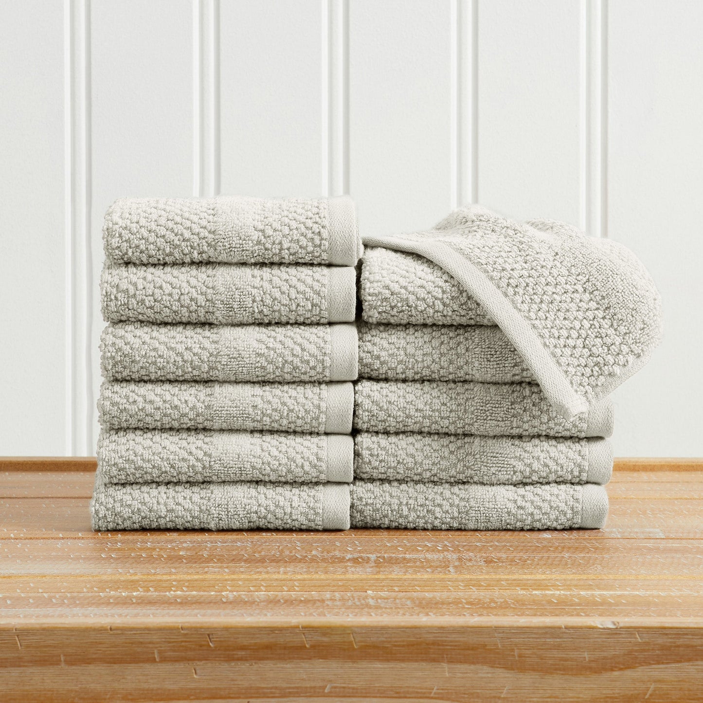 100% Cotton Woven Texture Bath Towel Set - Marbella Collection