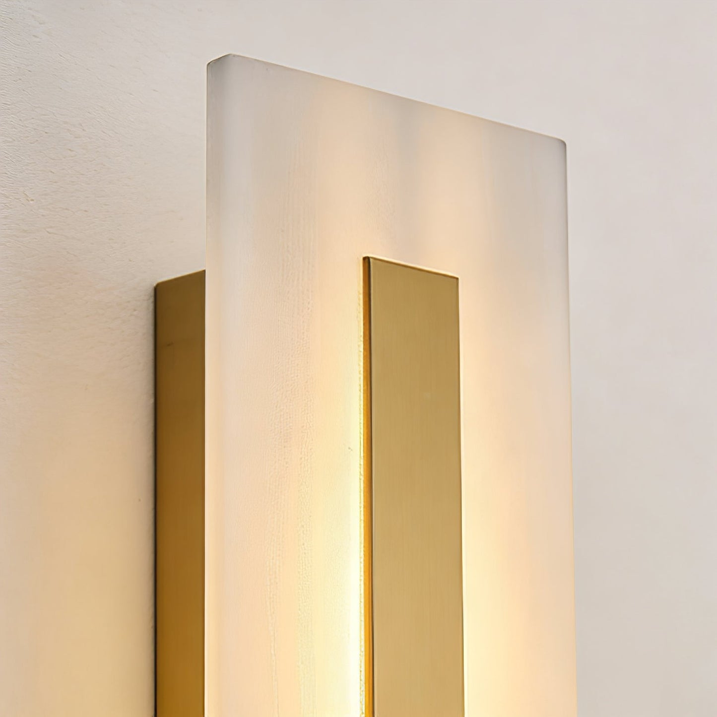 Oblong & Rectangular Alabaster Wall Sconces