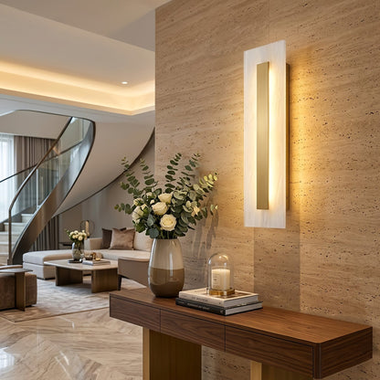 Oblong & Rectangular Alabaster Wall Sconces