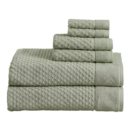 Cotton Diamond Waffle Weave Bath Towel Set - Grayson Collection