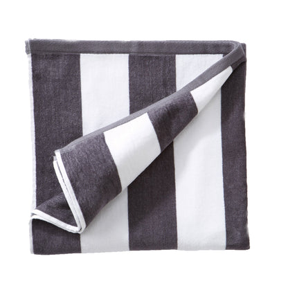 Cotton Velour Cabana Stripe Beach Towel - Novia Collection.