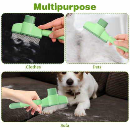 LIQWEI 2Pcs Flea Comb Cat Dog Hair Removal Brush Grooming Short Long Hair
