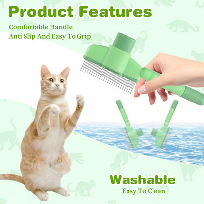 LIQWEI 2Pcs Flea Comb Cat Dog Hair Removal Brush Grooming Short Long Hair
