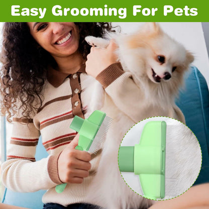 LIQWEI 2Pcs Flea Comb Cat Dog Hair Removal Brush Grooming Short Long Hair