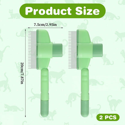 LIQWEI 2Pcs Flea Comb Cat Dog Hair Removal Brush Grooming Short Long Hair
