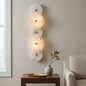 Cosmic Round Alabaster Wall Sconce