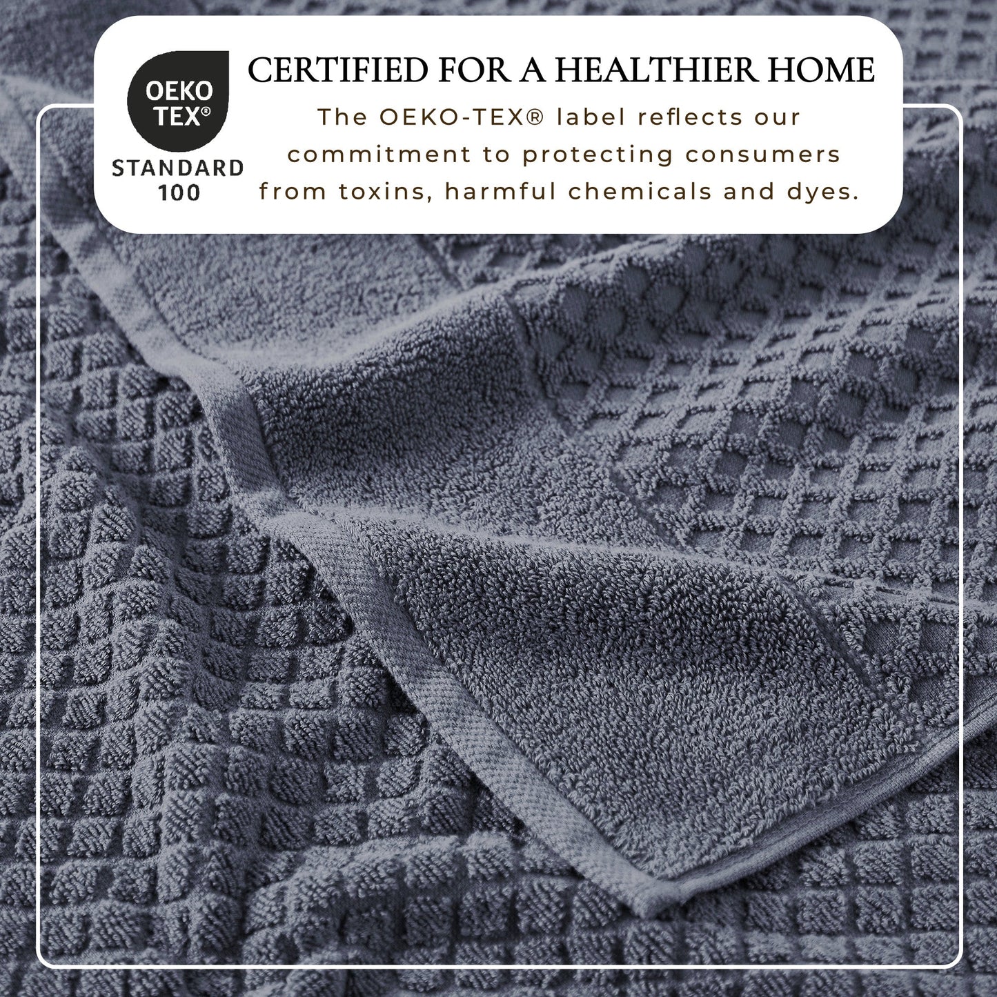 Cotton Diamond Waffle Weave Bath Towel Set - Grayson Collection