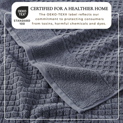 Cotton Diamond Waffle Weave Bath Towel Set - Grayson Collection