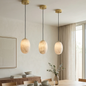 Oval Alabaster Pendant Light