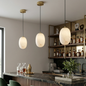 Oval Alabaster Pendant Light