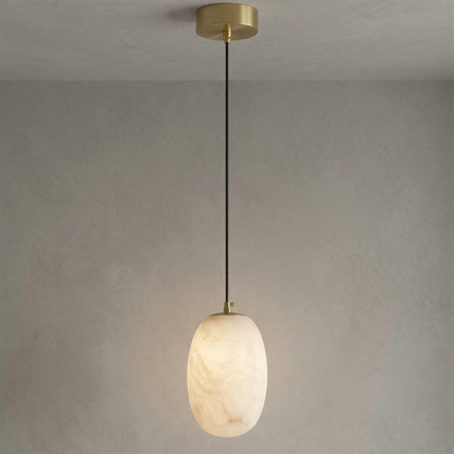 Oval Alabaster Pendant Light