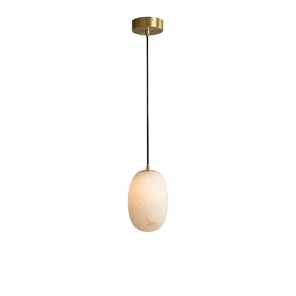 Oval Alabaster Pendant Light
