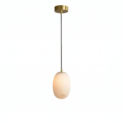 Oval Alabaster Pendant Light