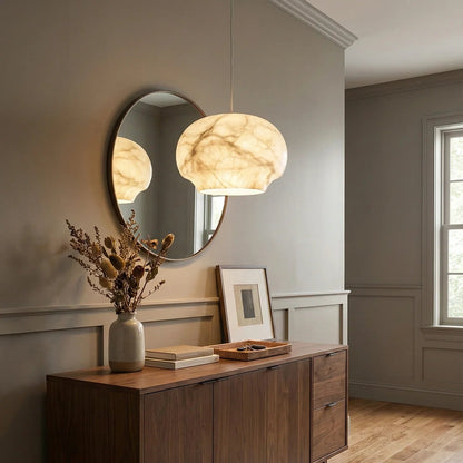 Oval Camille Organic Alabaster Pendant Lamp