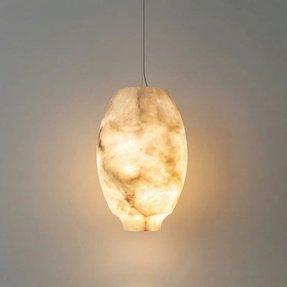 Oval Camille Organic Alabaster Pendant Lamp
