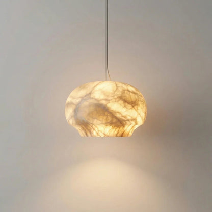 Oval Camille Organic Alabaster Pendant Lamp