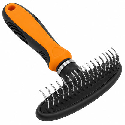 Pet Life ® Flex Series Undercoat Dematter Grooming Pet Rake