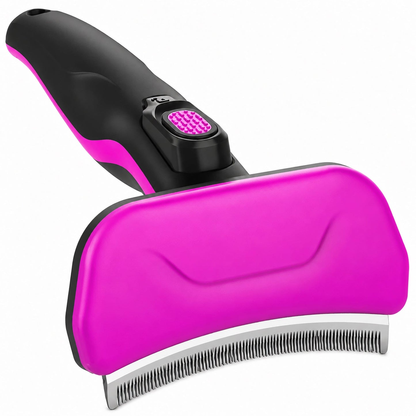 Pet Life ® 'Fur-Guard' Easy Self-Cleaning Grooming Deshedder Pet Comb