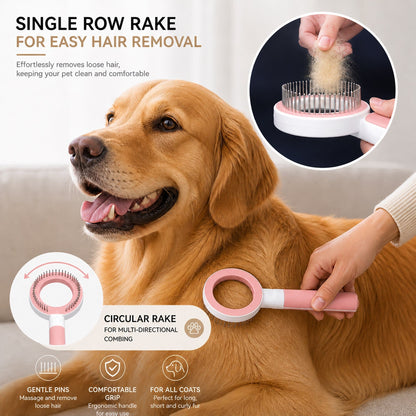 Pet Life ® 'WAGNIFY' 360 Degree and Multi-Directional Modern Grooming Pet Rake Comb