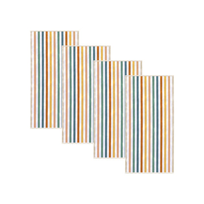 Oversized Striped Border Cabana Beach Towels - Santa Cruz.