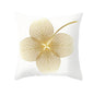 Tropical Leaf Flower Green Yellow Pillowcase Decorative Throw Pillow Case Cushion Cover Gold Stamping Leaves Polyester Cushion Cover Throw Pillow Decorative Cushions Home Decor Pillow Covers